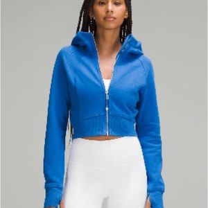 Lululemon scuba jacket cropped blazer blue tone size 10 (Authentic)